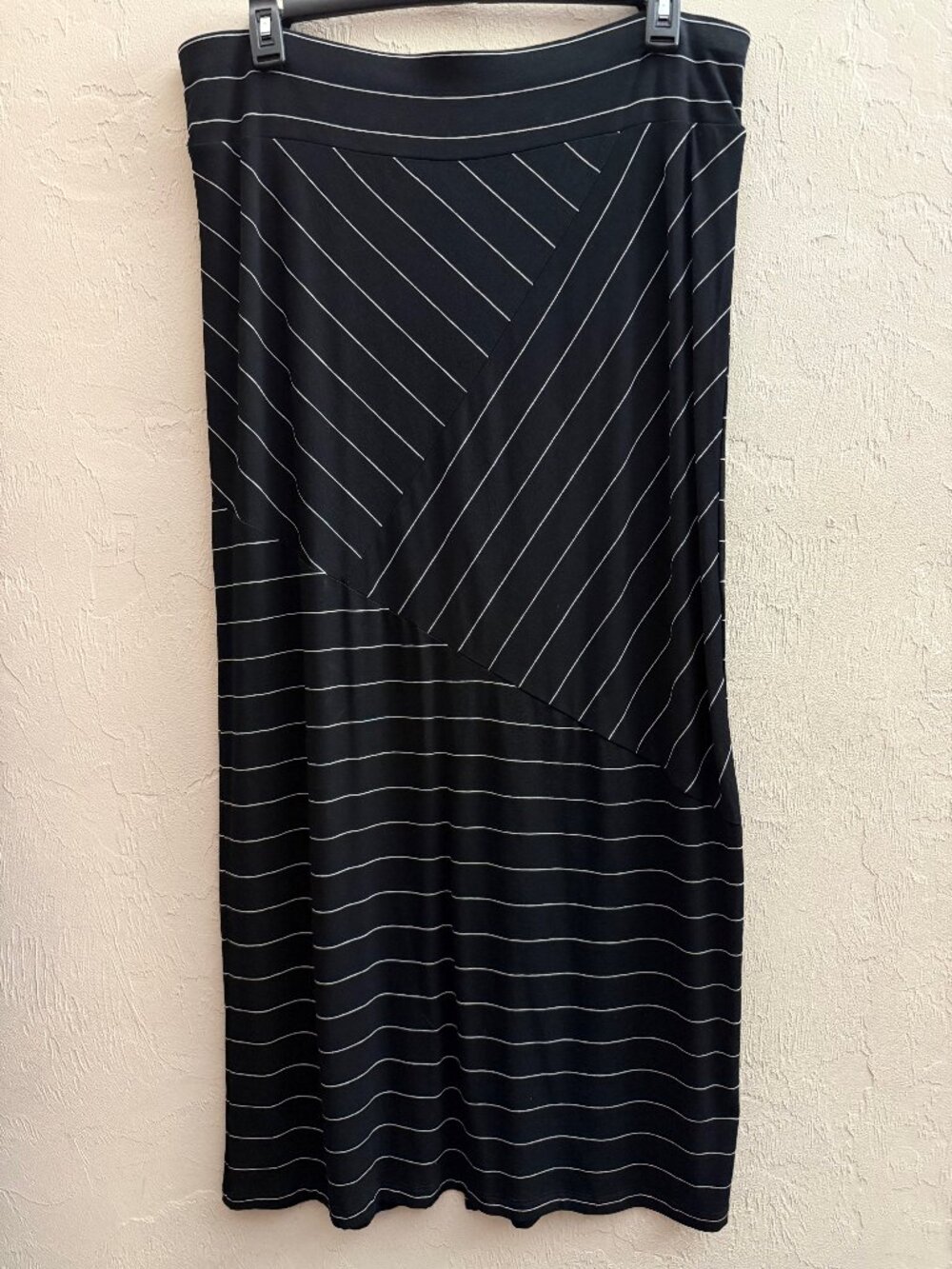 Pure Energy, Black Striped Skirt, 1X